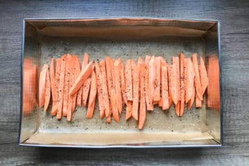 Pieczone frytki ze słodkich ziemniaków batatów